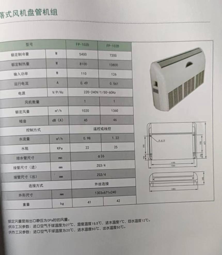 吊落式風機盤管,坐吊式空調器,生產廠家參數/規格(圖2) 吊落式風機盤管,坐吊式空調器,生產廠家參數/規格(圖2)